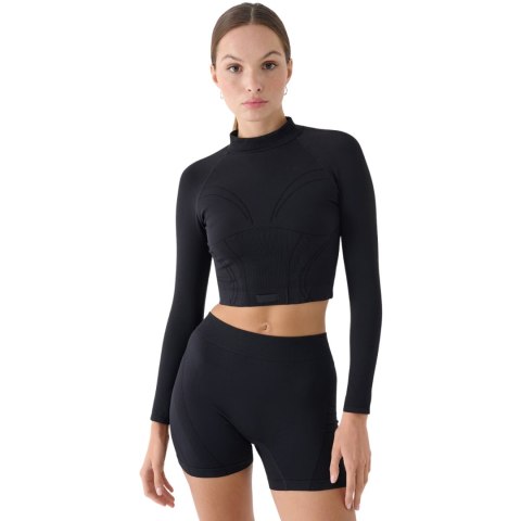 Koszulka damska 4F Longsleeve FNK F483 głęboka czerń 4FRAW24TFLOF483 20S 4F