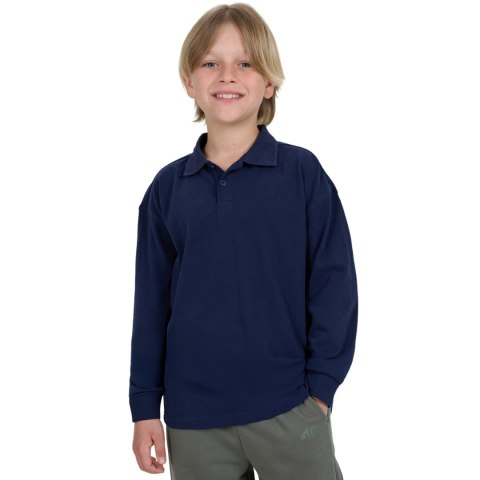 Koszulka dla chłopca longsleeve 4F M483 granatowa 4FJWAW25TLONM483 31S 4F