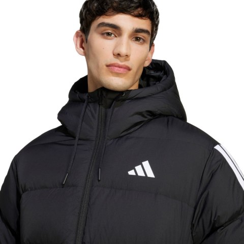 Kurtka męska adidas Essentials Climawarm 3 Stripes Puffer Down Hooded czarna JM4165 Adidas