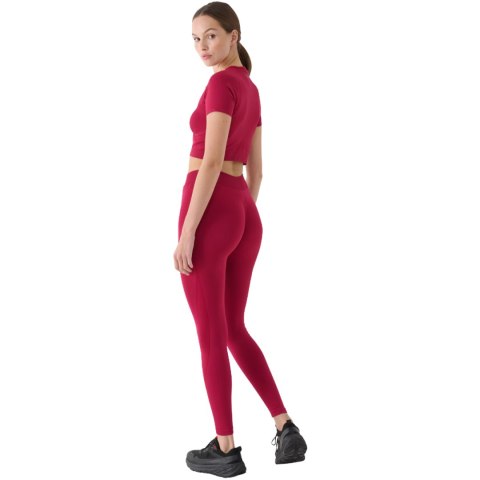 Legginsy damskie 4F FNK F389 burgund 4FRAW24TFTIF389 60S 4F