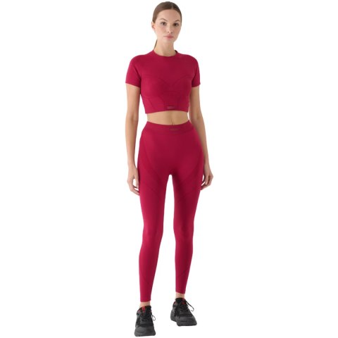 Legginsy damskie 4F FNK F389 burgund 4FRAW24TFTIF389 60S 4F
