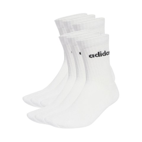 Skarpety adidas Linear Crew Socks Cushioned 6 Par białe JL6096 Adidas