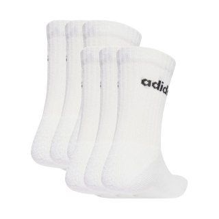 Skarpety adidas Linear Crew Socks Cushioned 6 Par białe JL6096 Adidas