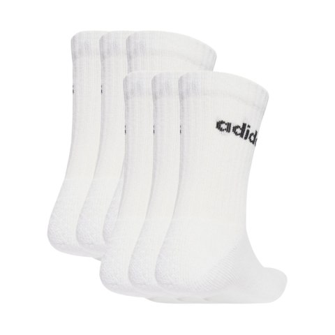 Skarpety adidas Linear Crew Socks Cushioned 6 Par białe JL6096 Adidas