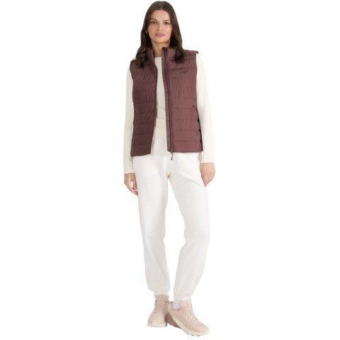 Kamizelka damska 4F F218 ciemny brązowy 4FWAW25TVJAF218 80S 4F