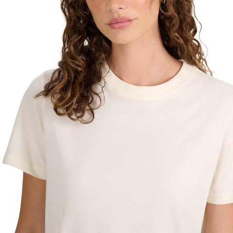 Koszulka damska 4F F2970 kremowa 4FWAW25TTSHF2970 12S 4F