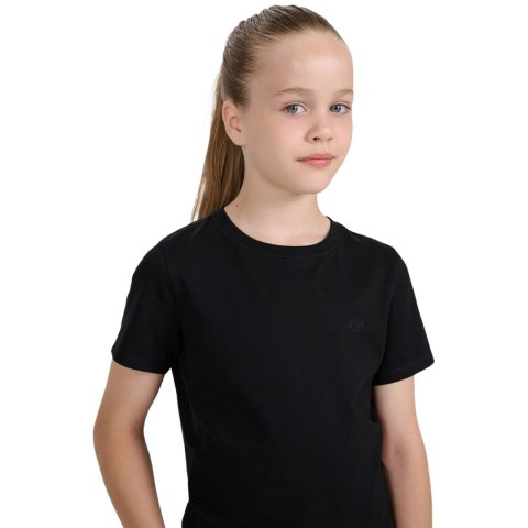 Koszulka dla dziewczynki 4F F2332 głęboka czerń 4FJWMM00TTSHF2332 20S 4F