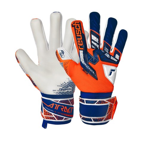 Rękawice bramkarskie Reusch Attrakt Freegel Gold NC pomarańczowo-niebieskie 5570135 2500 Reusch
