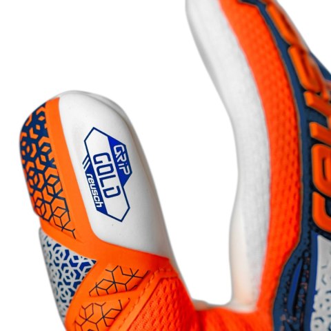 Rękawice bramkarskie Reusch Attrakt Freegel Gold NC pomarańczowo-niebieskie 5570135 2500 Reusch