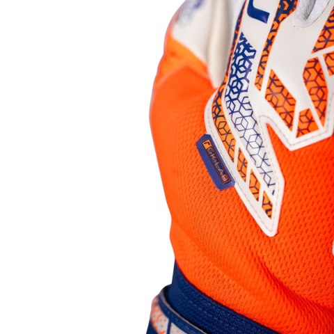 Rękawice bramkarskie Reusch Attrakt Silver biało-pomarańczowo-niebieskie 5570214 2500 Reusch