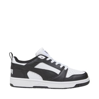 Buty dla dzieci Puma Rebound V6 Lo Mid biało-czarne 393833 01 Puma