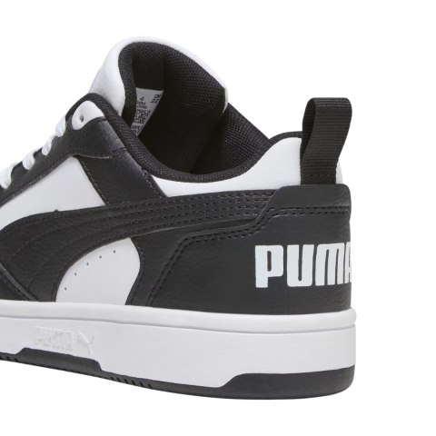 Buty dla dzieci Puma Rebound V6 Lo Mid biało-czarne 393833 01 Puma