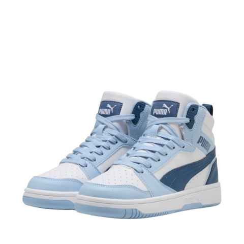 Buty dla dzieci Puma Rebound V6 Mid biało-niebieskie 393831 32 Puma