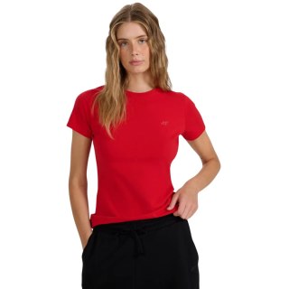 Koszulka damska 4F F2255 czerwona 4FWMM00TTSHF2255 062S 4F