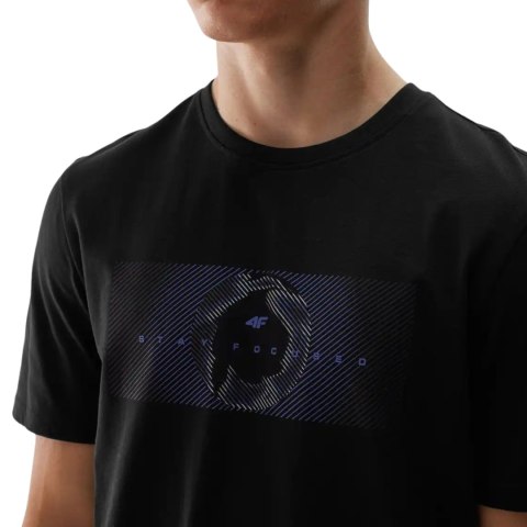 Koszulka męska 4F M2964 głęboka czerń 4FWAW25TTSHM2964 20S 4F