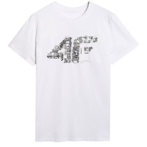 Koszulka męska 4F M3132 biała 4FWAW25TTSHM3132 10S 4F