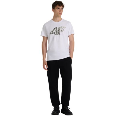 Koszulka męska 4F M3132 biała 4FWAW25TTSHM3132 10S 4F