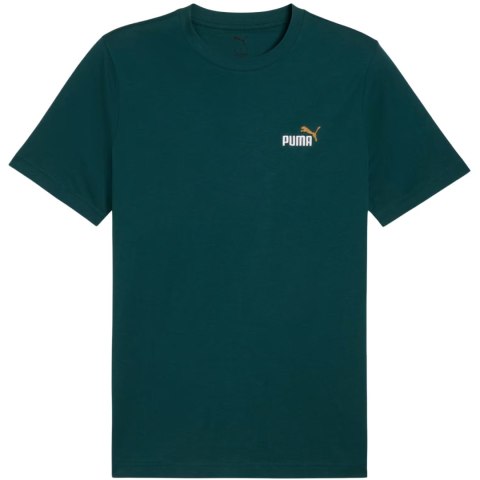 Koszulka męska Puma Ess 2 Color Small No. 1 Logo Tee morska zieleń 684717 75 Puma