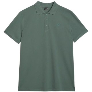 Koszulka męska polo 4F M555 zielona 4FWAW25TPTSM555 41S 4F