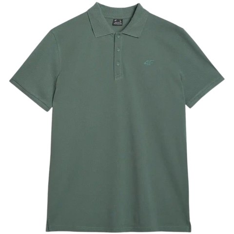 Koszulka męska polo 4F M555 zielona 4FWAW25TPTSM555 41S 4F