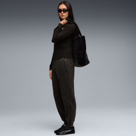 Spodnie damskie Puma ESS Elevated Comfort Wash Sweatpants czarne 688104 01 Puma