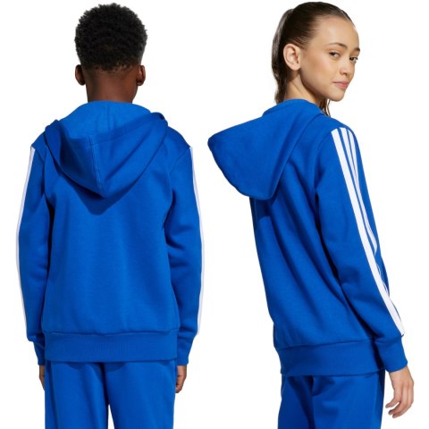 Bluza dla dzieci adidas Essentials Full-Zip Hoodie niebieska JY4977 Adidas