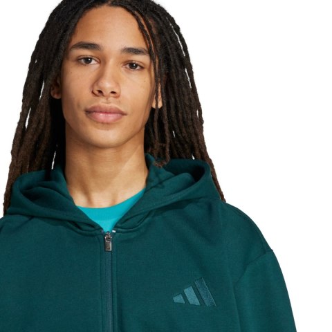 Bluza męska adidas ALL SZN Fleece Full-Zip zielona JX5101 Adidas