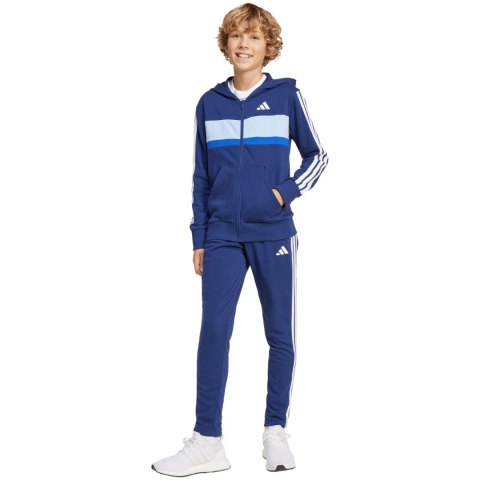 Dres dla dzieci adidas Seasonal Essentials Tiberio 3-Stripes French Terry granatowy JI6035 Adidas