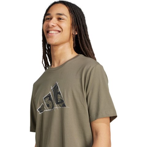 Koszulka męska adidas Logo Graphic oliwkowa KA9801 Adidas