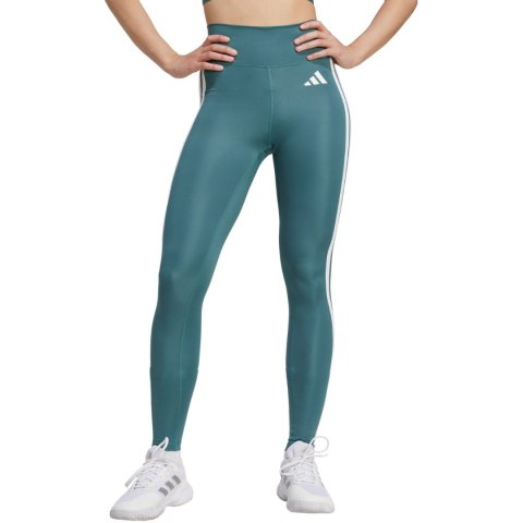 Legginsy damskie adidas Optime Essentials 3-Stripes 7/8 zielone JY2152 Adidas
