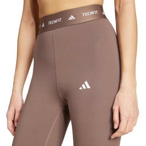 Legginsy damskie adidas Techfit 7/8 brązowe JW5181 Adidas
