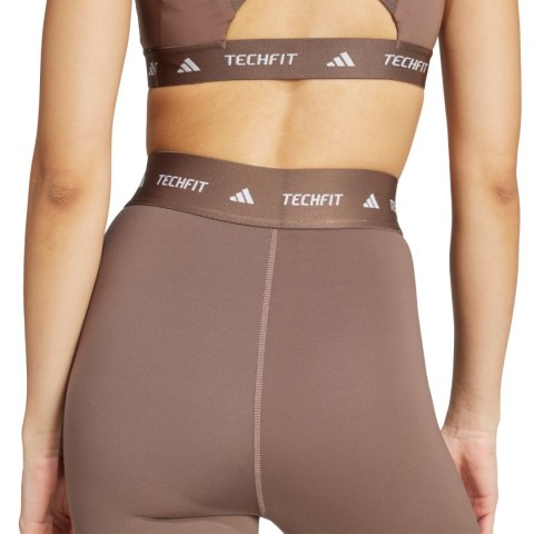 Legginsy damskie adidas Techfit 7/8 brązowe JW5181 Adidas