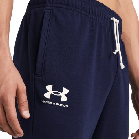 Spodnie męskie Under Armour Rival Terry Jogger granatowe 1380843 410 Under Armour
