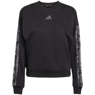 Bluza damska adidas Animal Print 3-Stripes French Terry Sweatshirt czarna JM1835 Adidas