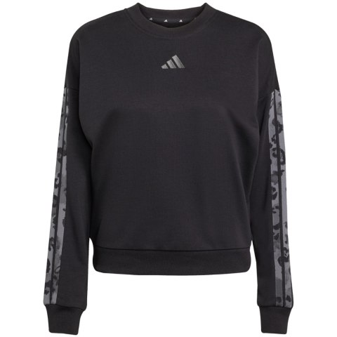 Bluza damska adidas Animal Print 3-Stripes French Terry Sweatshirt czarna JM1835 Adidas