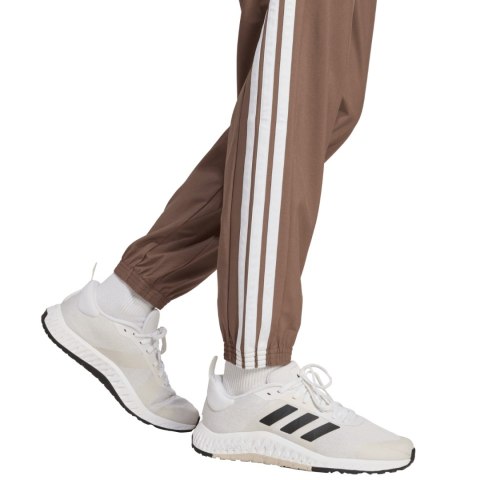 Spodnie damskie adidas Train Essentials 3-Stripes Woven brązowe JY2168 Adidas