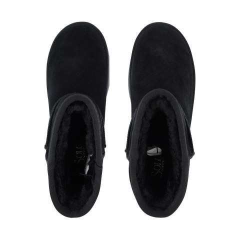 Buty damskie skórzane Solo Soprani Couture Hugh Platform czarne SSW421P05 01 Solo Soprani