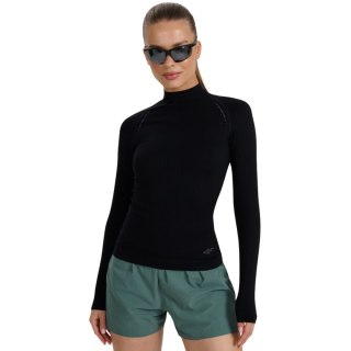 Koszulka damska longsleeve 4F F419 głęboka czerń 4FWAW25TFLOF419 20S 4F