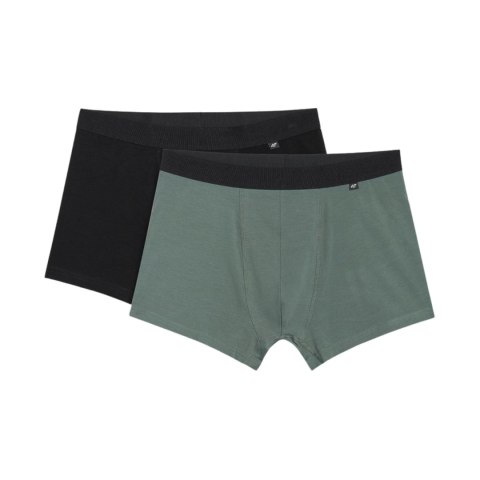Bokserki męskie 4F M062 2-pak czarne, zielone 4FWAW25UBXSM062 92S 4F