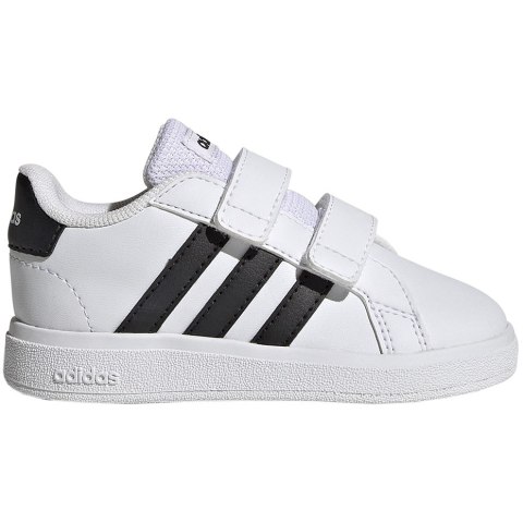 Buty dla dzieci adidas Grand Court CF biało-czarne GW6527 Adidas