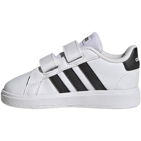 Buty dla dzieci adidas Grand Court CF biało-czarne GW6527 Adidas