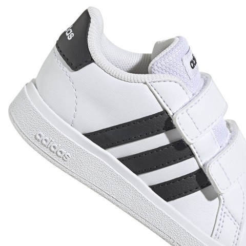 Buty dla dzieci adidas Grand Court CF biało-czarne GW6527 Adidas